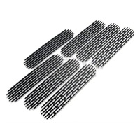 DV8 Black Aluminum JK Grille Inserts Black