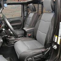 JL 4 Door GEN2 Front and Rear Seat Cover Kit Black/Charcoal