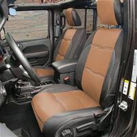 JL 4 Door GEN2 Front and Rear Seat Cover Kit Black/Tan