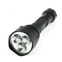 TR-8 Rechargable LED Flashlight - Black