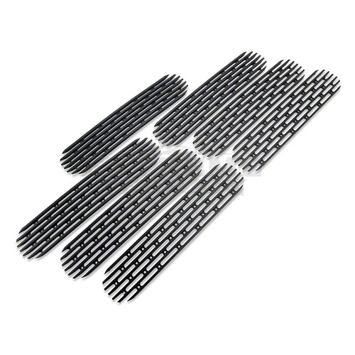 DV8 Black Aluminum JK Grille Inserts Black