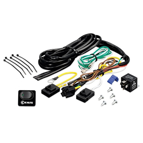 KC Driving Light Wiring Loom with 40 Amp Relay and LED