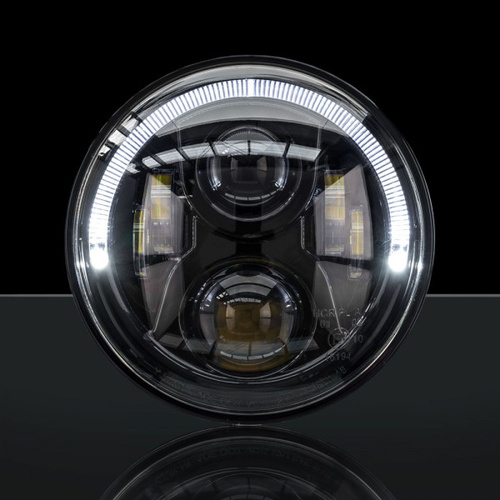 STEDI 7 Inch Carbon Black LED Headlight Pair