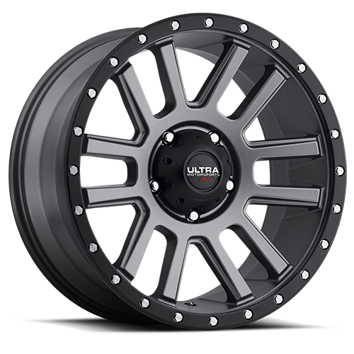 Ultra Wheel 107, Satin Graphite w/ Black Lip, 5/5 (5/127) 17x8.5