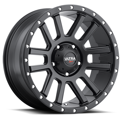 Ultra Wheel 107, Satin Black w/ Black Lip, 5/5 (5/127) 17x8.5