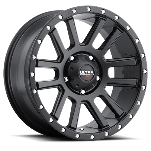 Ultra Wheel 107, Satin Black w/ Black Lip, 5/5 (5/127) 17x8.5